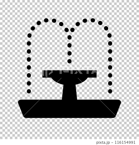 噴水のシルエットアイコン。ベクター。 116154991