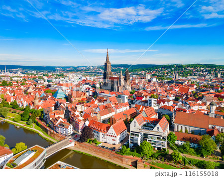 Ulm Minster Church aerial panoramic view, Germany Ulm Minster Church aerial panoramic view, Germany 116155018
