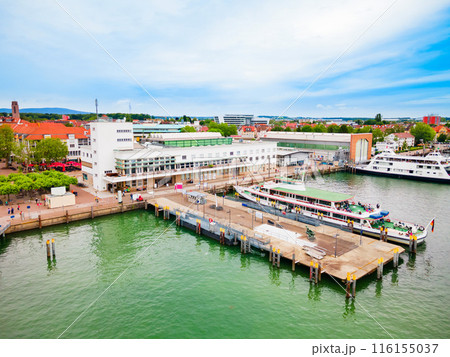 Friedrichshafen aerial panoramic view in Bavaria, Germany 116155037