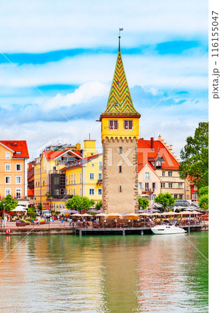 Mangturm in Lindau old town in Bavaria, Germany 116155047