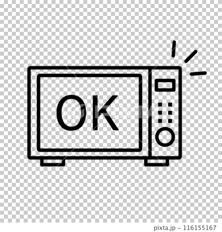 Microwave OK icon. Vector. 116155167
