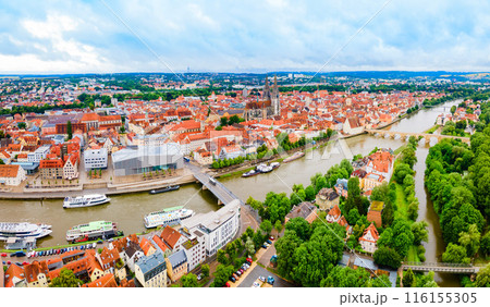 Regensburg city aerial panoramic view, Germany 116155305