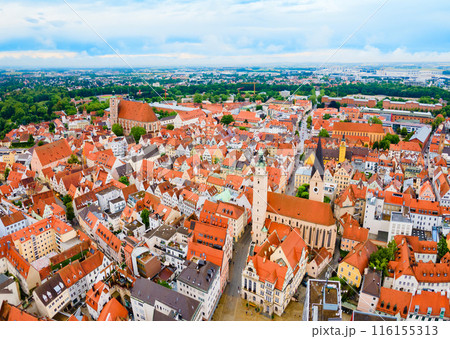 Ingolstadt old town aerial panoramic view 116155313