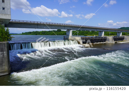 十勝川・千代田新水路の分流堰 116155420
