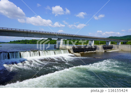 十勝川・千代田新水路の分流堰 116155424