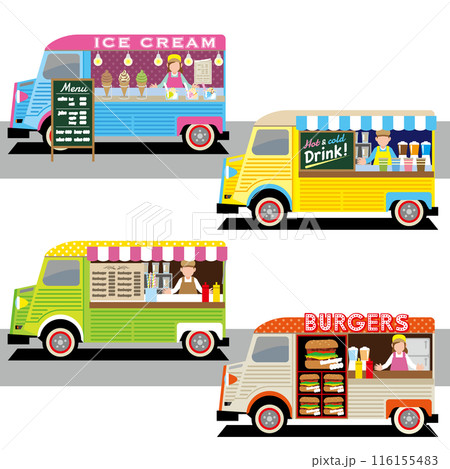 キッチンカーのセット 116155483
