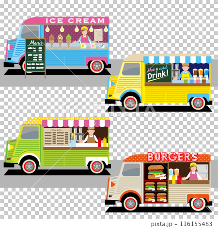 キッチンカーのセット 116155483