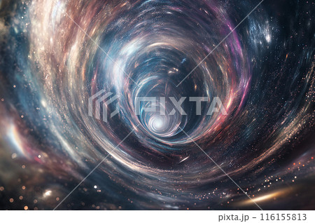 時空間の歪みを表現した抽象画のイラスト素材 [116155813] - PIXTA