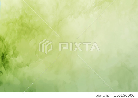 淡い緑色の水彩画風の背景素材 116156006