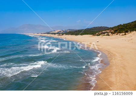 Patara beach aerial panoramic view in Turkey Patara beach aerial panoramic view in Turkey 116156009