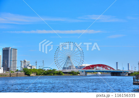 《愛知県》名古屋都市風景 港区中川運河から名古屋港 《愛知県》名古屋都市風景 港区中川運河から名古屋港 116156335