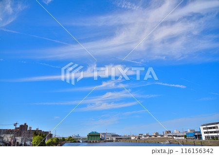 《愛知県》名古屋都市風景　港区中川運河 116156342
