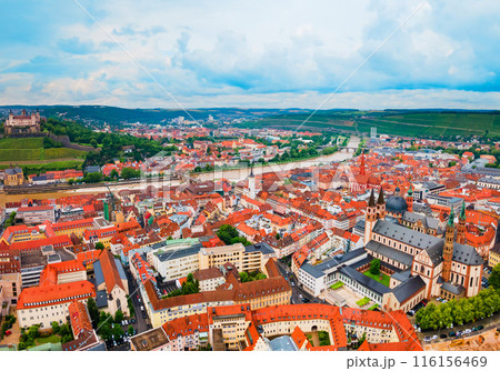 Wurzburg old town aerial panoramic view Wurzburg old town aerial panoramic view 116156469
