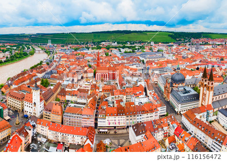 Wurzburg old town aerial panoramic view Wurzburg old town aerial panoramic view 116156472