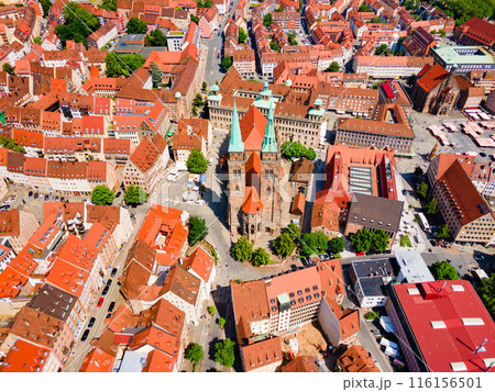 Nuremberg old town aerial panoramic view Nuremberg old town aerial panoramic view 116156501
