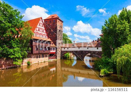 Nuremberg old town in Bavaria, Germany 116156511