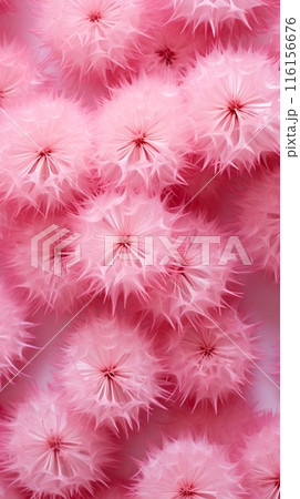 pink flower pattern, dandelion wallpaper, generative AI 116156676