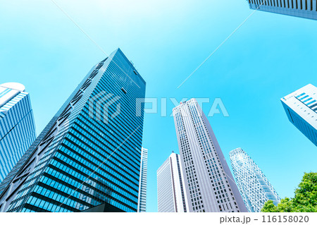 新宿副都心 初夏の青空と高層ビル街の風景 2024.06 b-3 ライトカラー 新宿副都心 初夏の青空と高層ビル街の風景 2024.06 b-3 ライトカラー 116158020