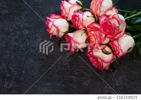 Valentine's Day. International Women's Day. Mothers day. Red hearts and craft gifts on a white wooden background. Copy space. 116158025