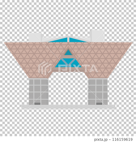 ビッグサイトのイラスト ビッグサイトのイラスト 116159619