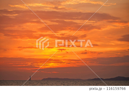 Beautiful sky and sunset moment in nature 116159766