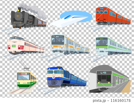 機車和火車插圖集 116160178
