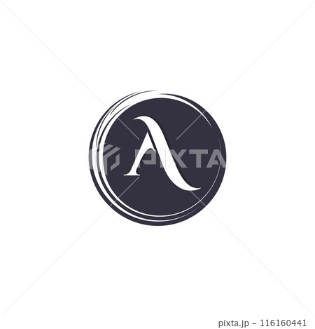 Vector luxury circular element design with Letter A 116160441
