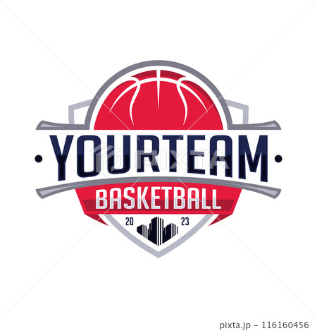 Modern professional Basketball City Club emblem vector mascot logo design 116160456