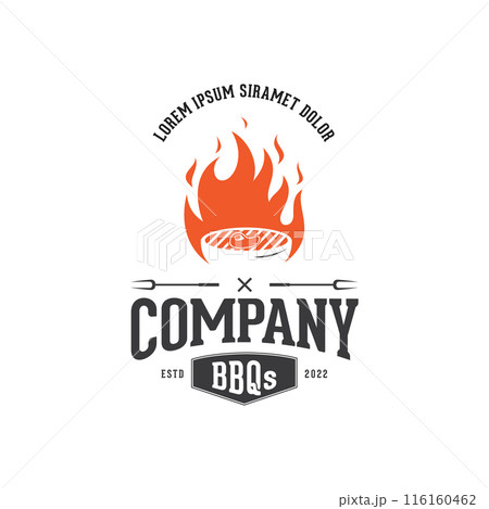 Barbecue emblem vintage logo inspiration 116160462