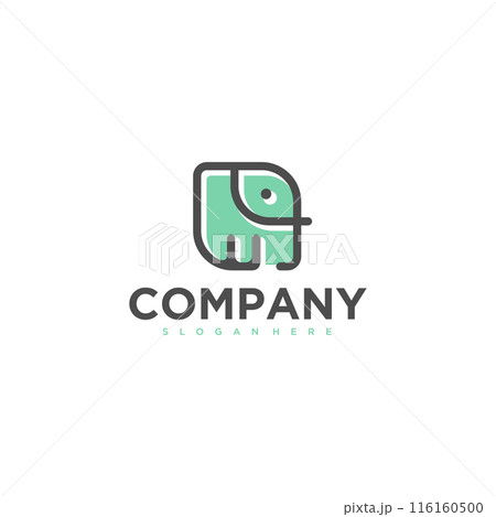 simple vector illustration of the elephant simple vector illustration of the elephant 116160500