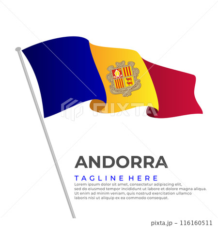 Template vector Andorra flag modern design Template vector Andorra flag modern design 116160511