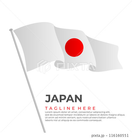 Template vector Japan flag modern design Template vector Japan flag modern design 116160551