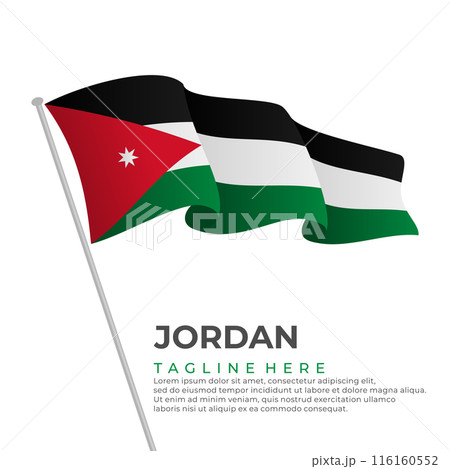 Template vector Jordan flag modern design 116160552
