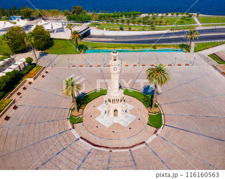 Izmir Clock Tower aerial view in Izmir city, Turkey Izmir Clock Tower aerial view in Izmir city, Turkey 116160563