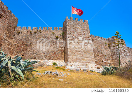 Ayasuluk Citadel is a byzantine fortress at the Ephesus ancient greek city Ayasuluk Citadel is a byzantine fortress at the Ephesus ancient greek city 116160580