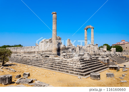 Temple of Apollo ruins at Didyma ancient sanctuary in Didim city in Turkey Temple of Apollo ruins at Didyma ancient sanctuary in Didim city in Turkey 116160660