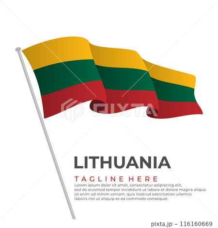 Template vector Lithuania flag modern design Template vector Lithuania flag modern design 116160669