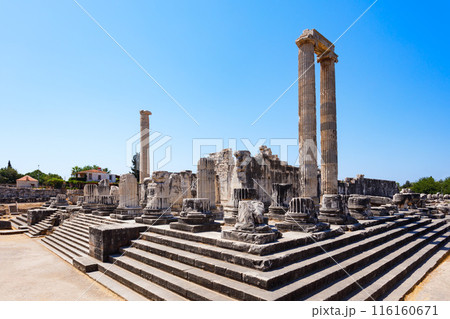 Temple of Apollo ruins at Didyma ancient sanctuary in Didim city in Turkey Temple of Apollo ruins at Didyma ancient sanctuary in Didim city in Turkey 116160671