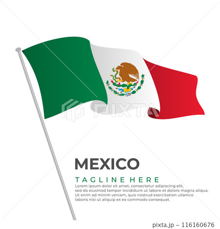 Template vector Mexico flag modern design 116160676