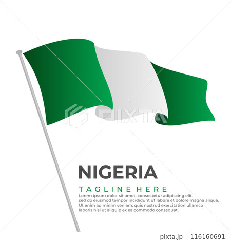 Template vector Nigeria flag modern design 116160691
