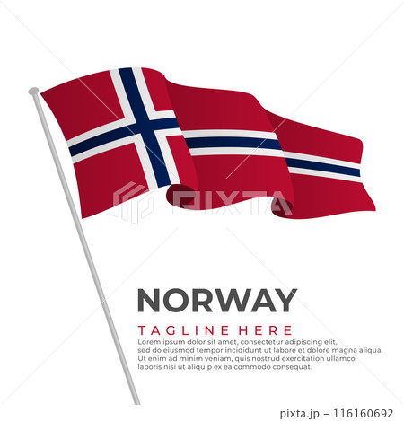 Template vector Norway flag modern design 116160692