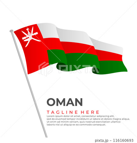 Template vector Oman flag modern design 116160693