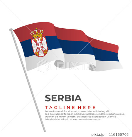 Template vector Serbia flag modern design 116160703