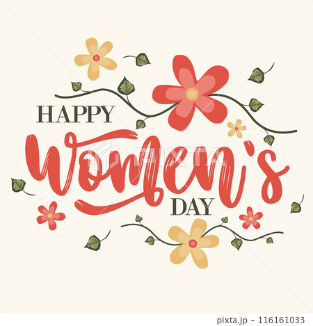 Happy Womens Day letter background 116161033