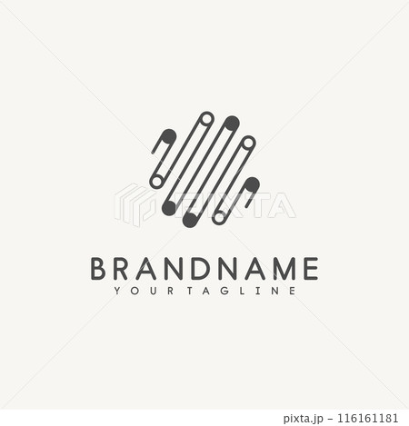 Rounded line linked icon pulse wave style isolated Rounded line linked icon pulse wave style isolated 116161181