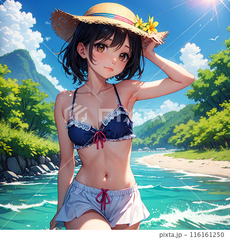 ビキニの若い女性のイラスト素材 [116161250] - PIXTA