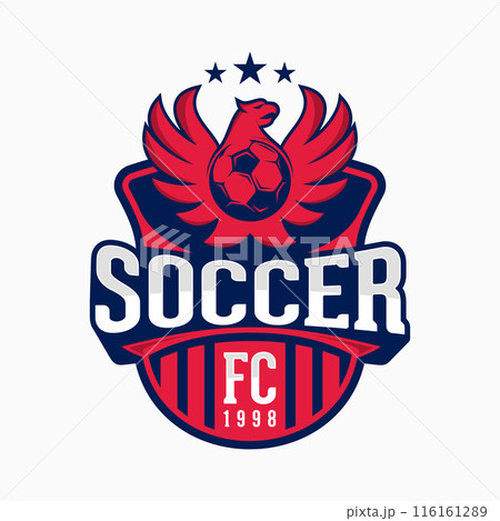 Soccer team logo or Football emblem logo design Soccer team logo or Football emblem logo design 116161289