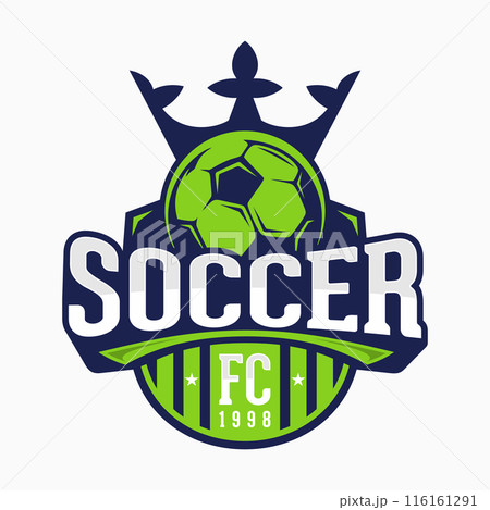Soccer team logo or Football emblem logo with crown Soccer team logo or Football emblem logo with crown 116161291