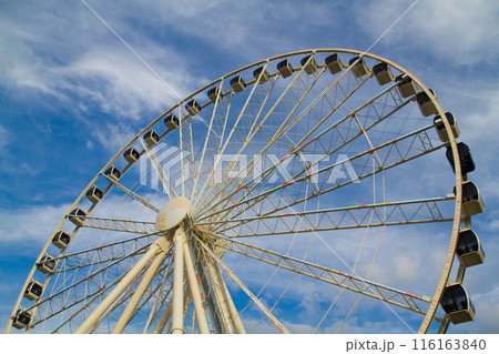Top of Giant Ferris Wheel in Gatlinburg, Tennessee Skyline with Cloudscape 116163840