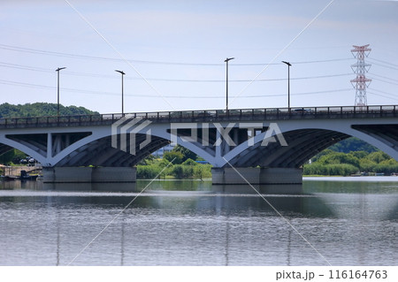 手賀沼と手賀大橋(千葉県) 手賀沼と手賀大橋(千葉県) 116164763